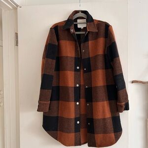BB Dakota Checkered Brown and Black Utility Jacket